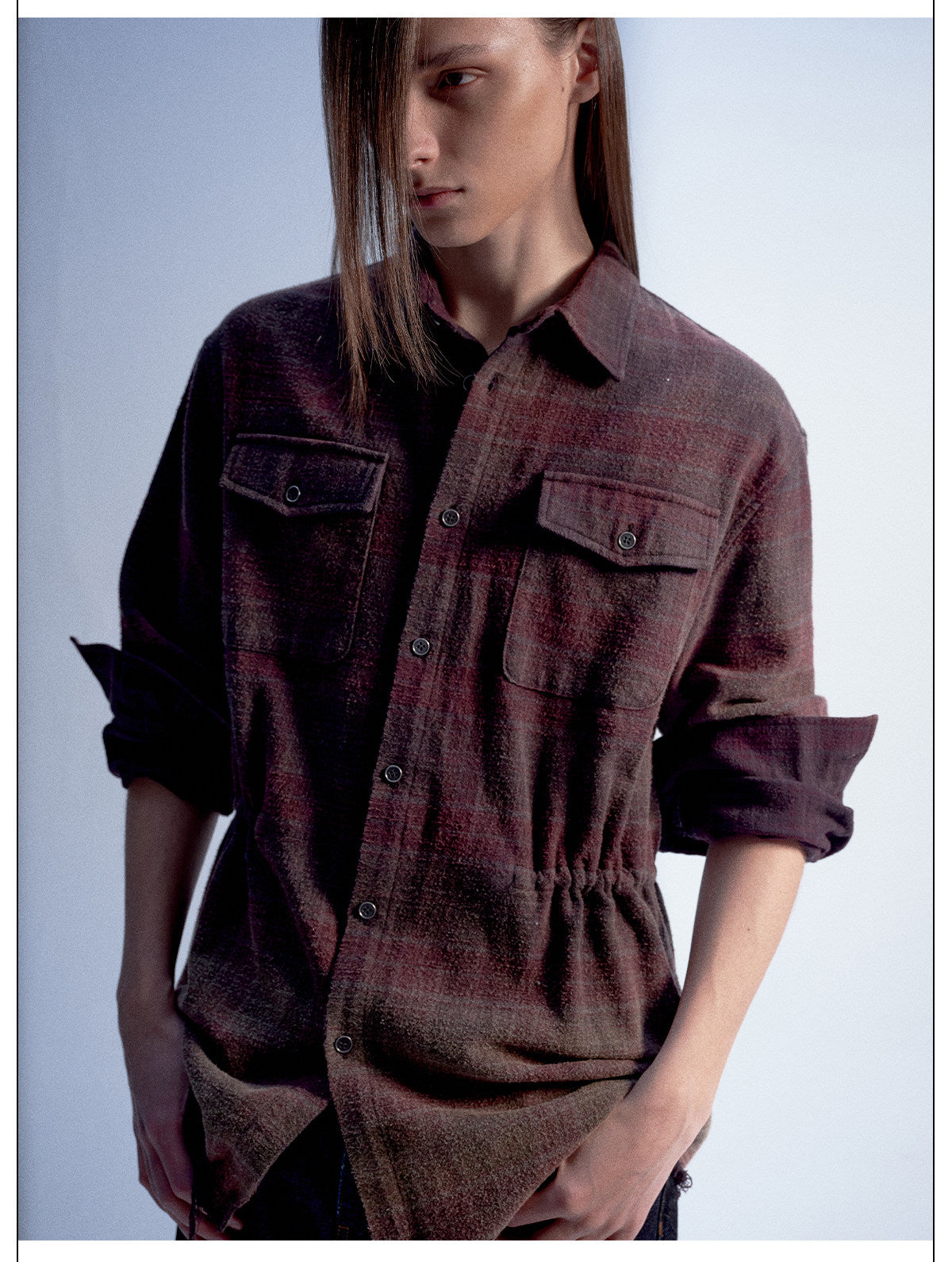 Vintage Check Pattern Hunting Shirt