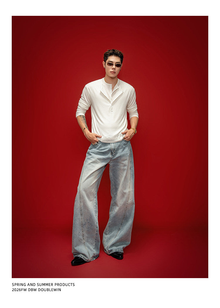 Gradient Denim Pants
