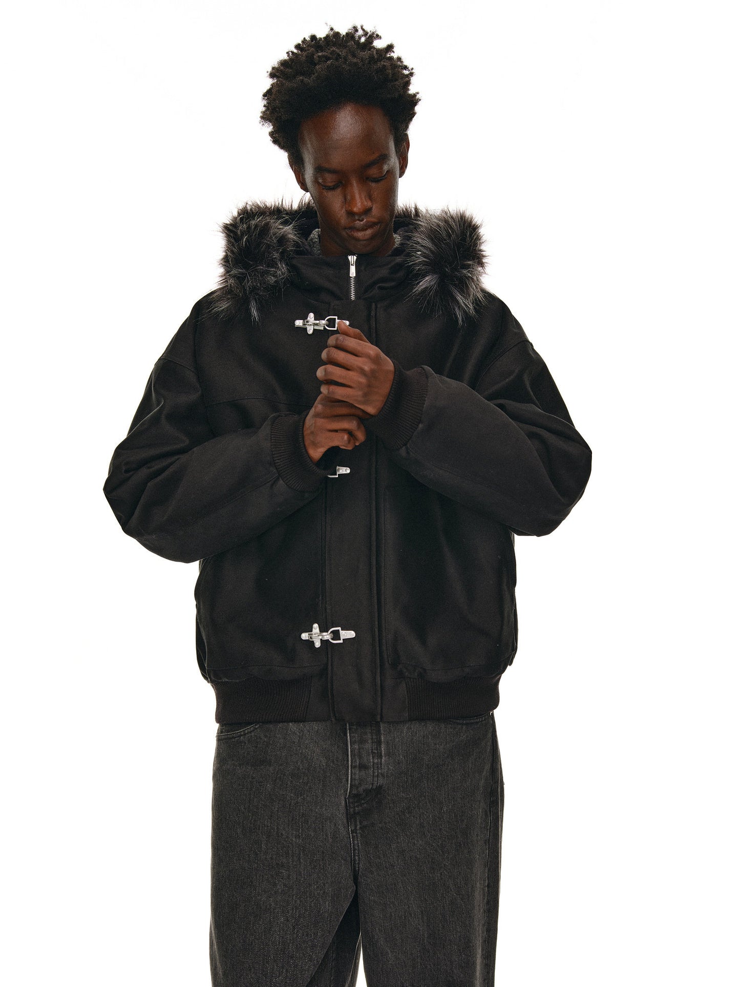 Fur Collar Hooded Jacket