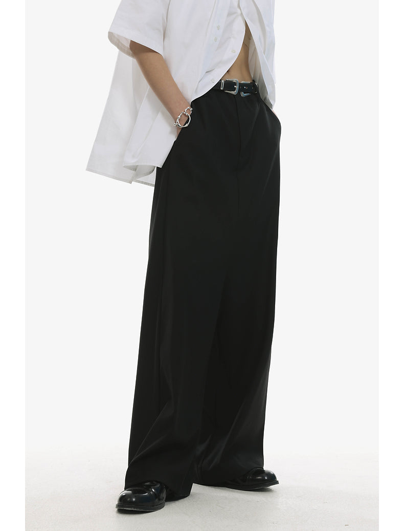 Low-end style silhouette drape pants