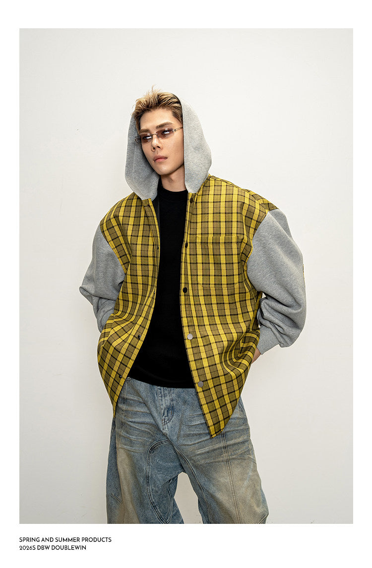 Checkered Patchwork Sweatshirt