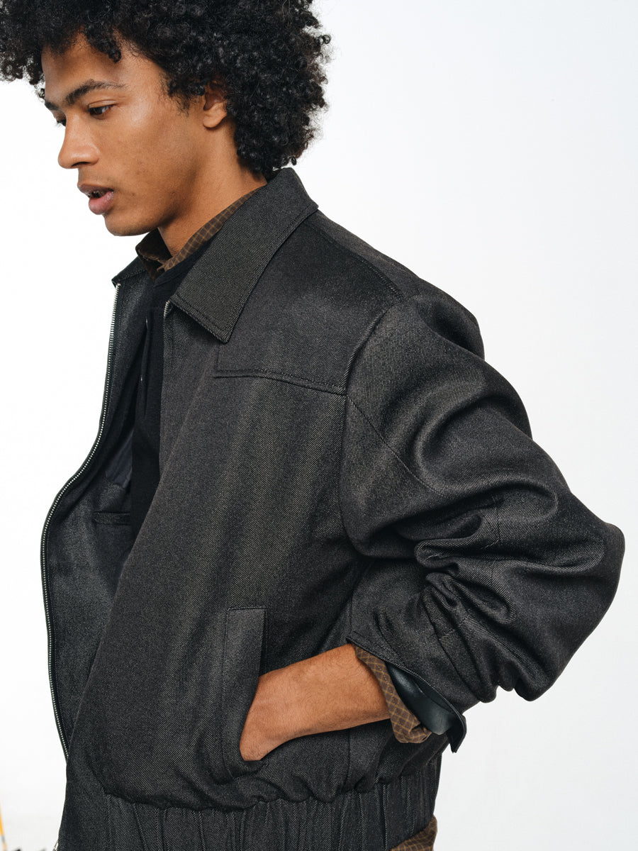 Short Padded Shoulder Jacket