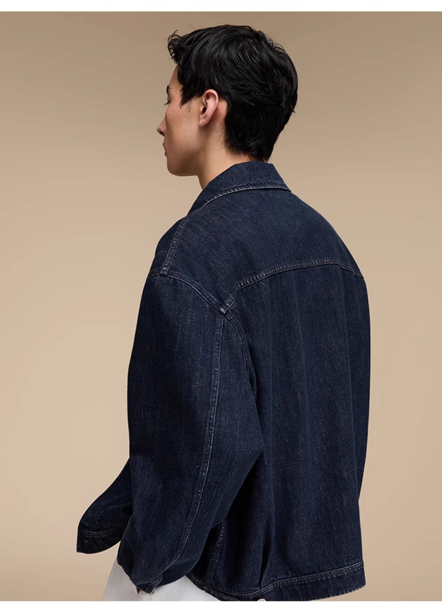 Washed 4-pocket denim jacket