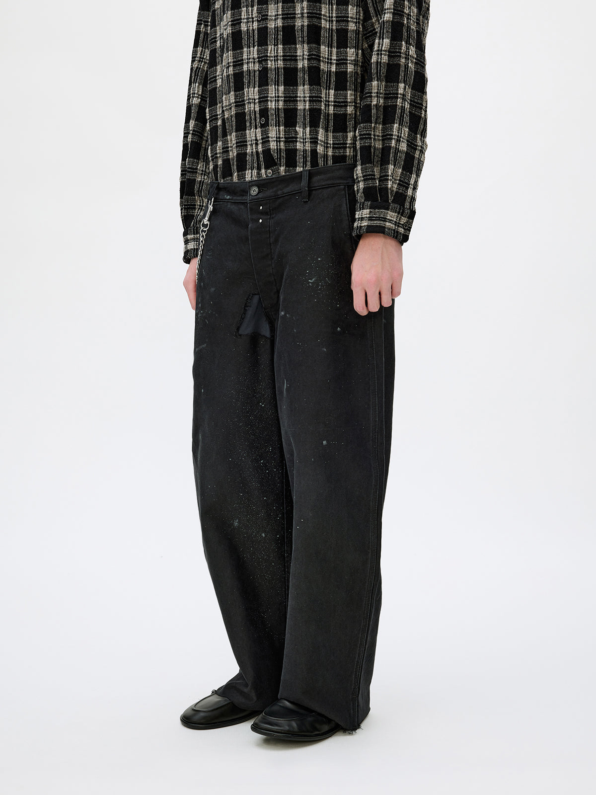 Heavy-Wash Finish Casual Pants