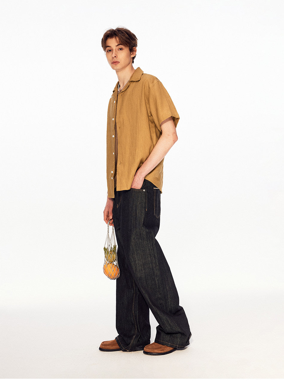 Seagull Collar Casual Shirt