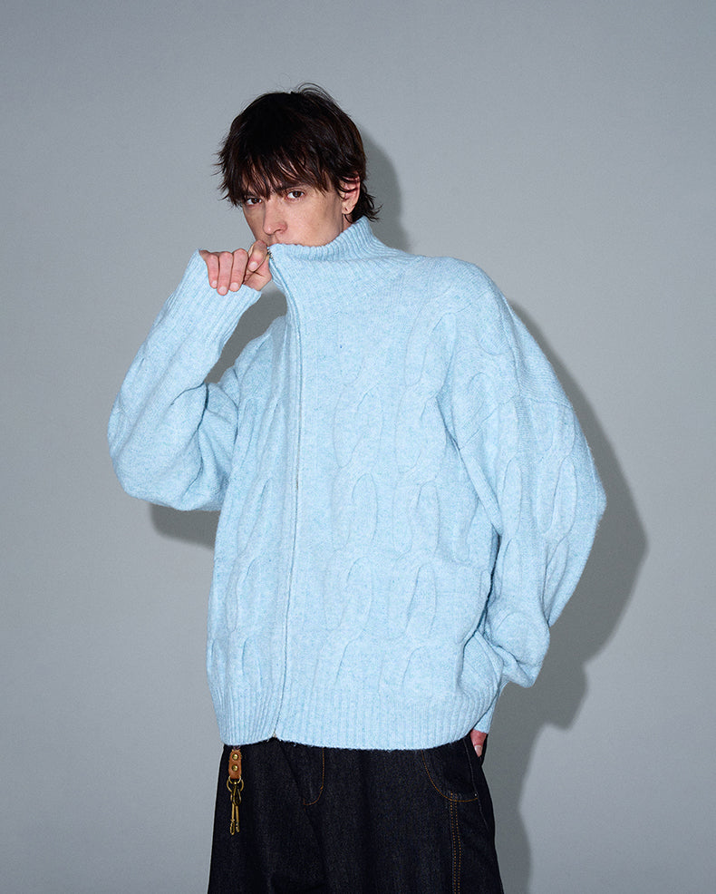 Half turtleneck cardigan