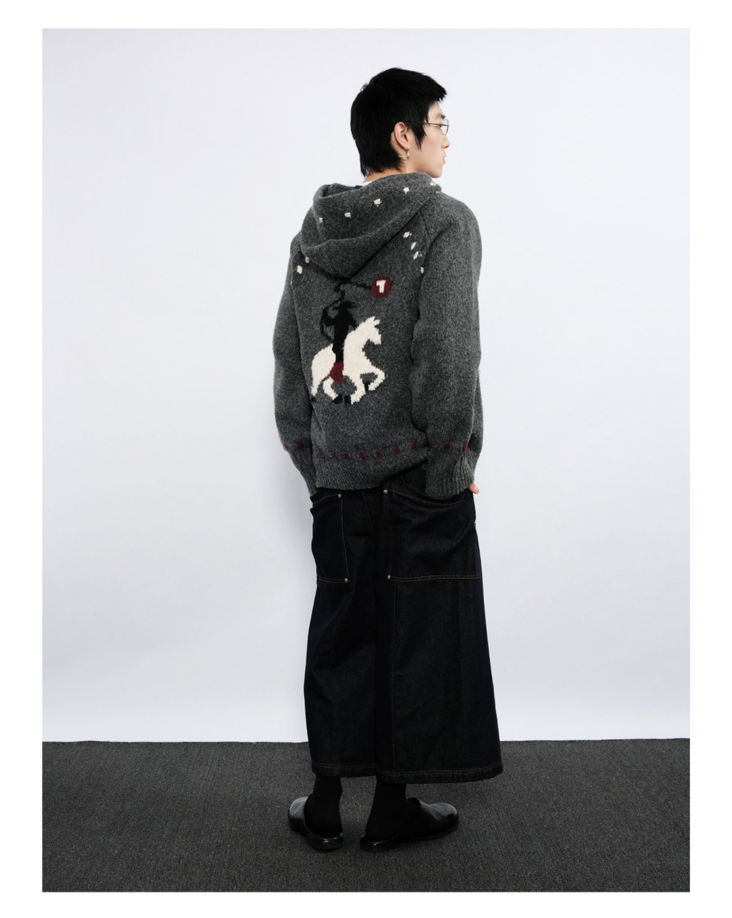 Double-Zipper Hooded Cardigan