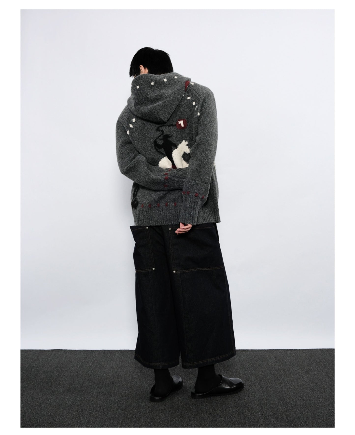 Double-Zipper Hooded Cardigan