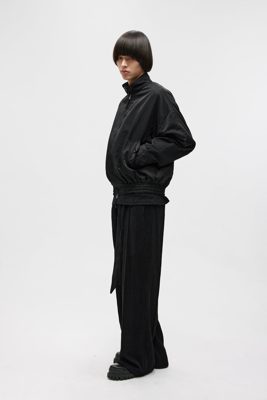 Double Belt Center Seam Wide Pants