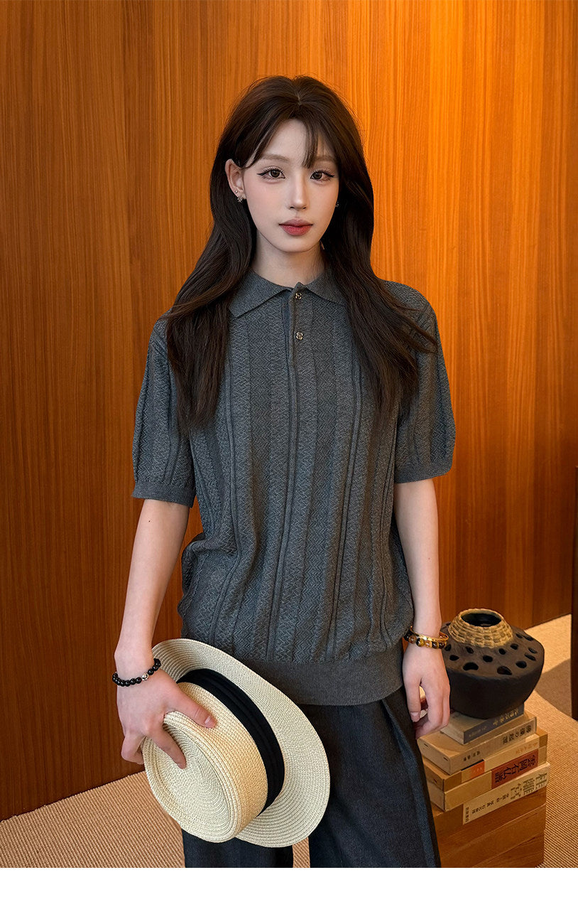 Clover Regular Fit Knit Polo Shirt