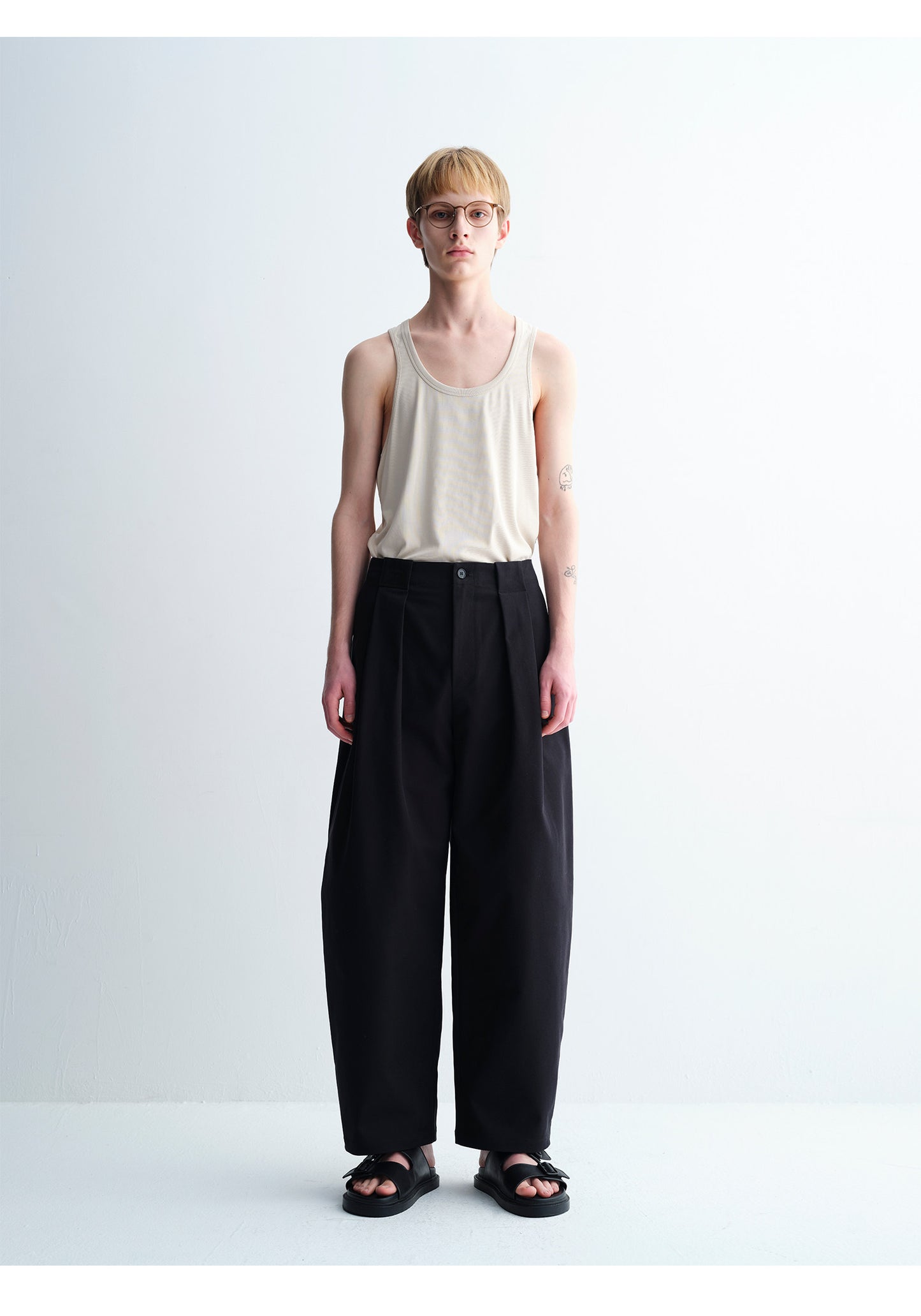 Tencel Blend Wide-Leg Pants