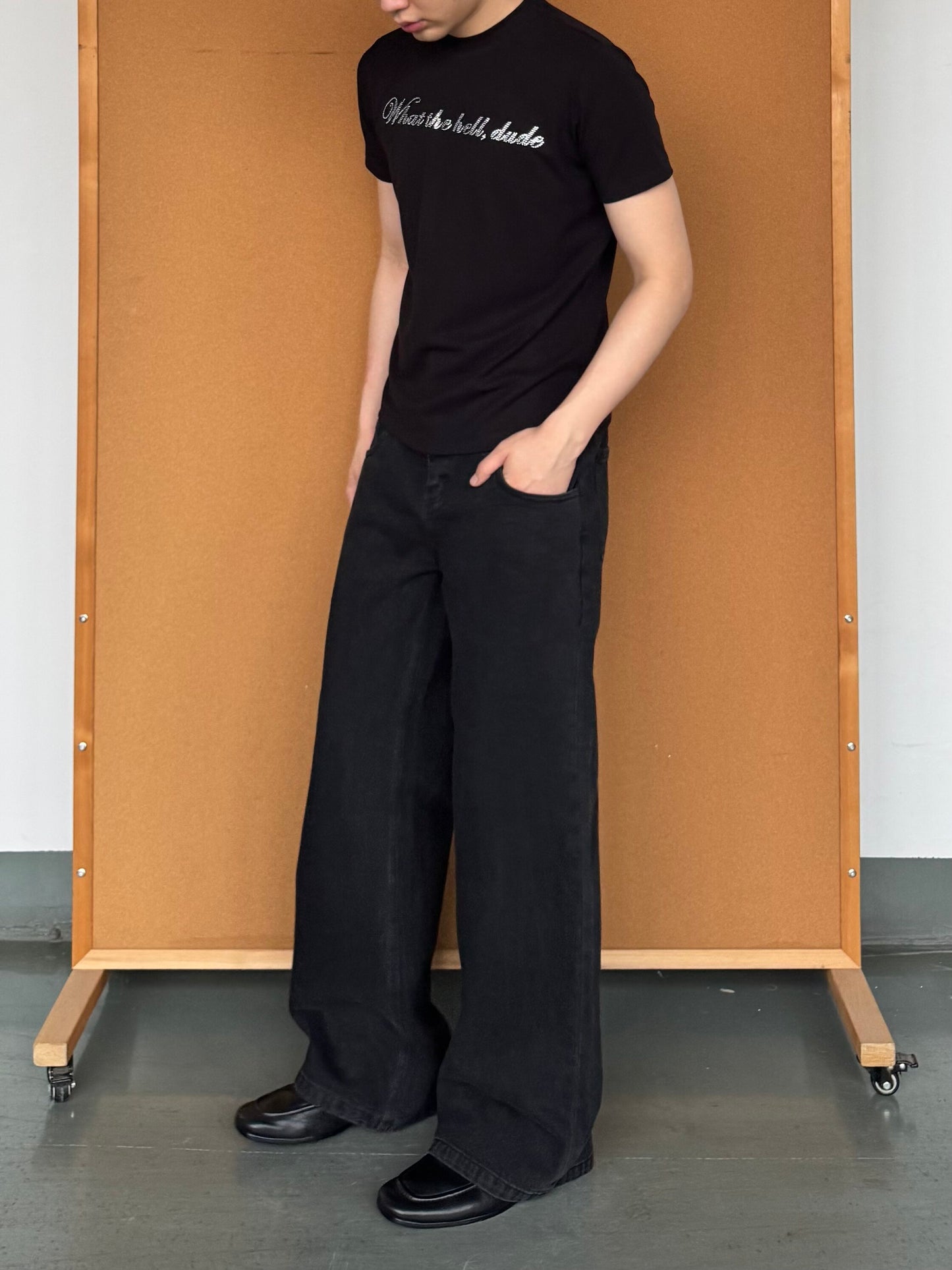 Denim Pants with Paris Buttons
