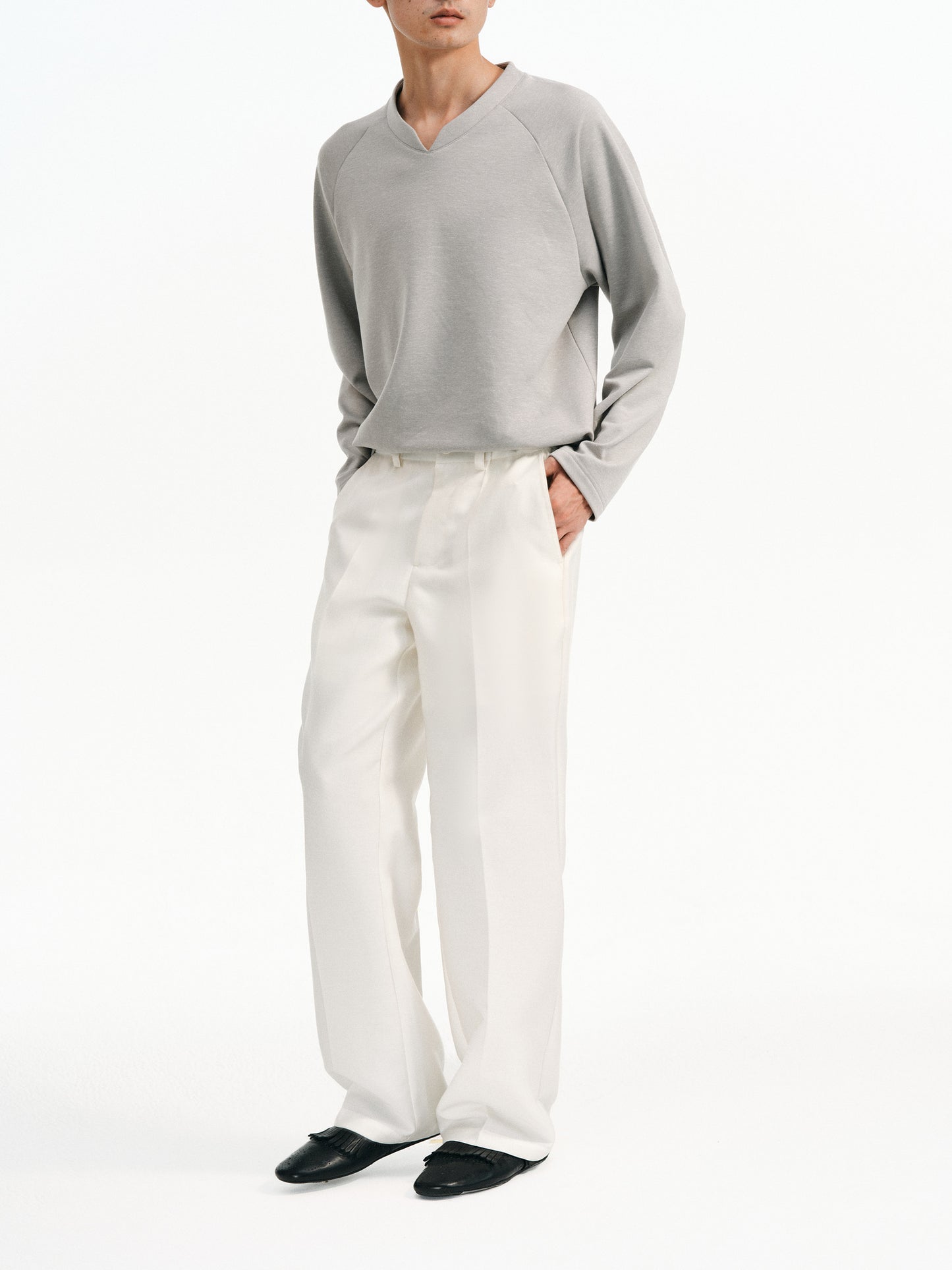 Mid-Rise Straight Leg Pants