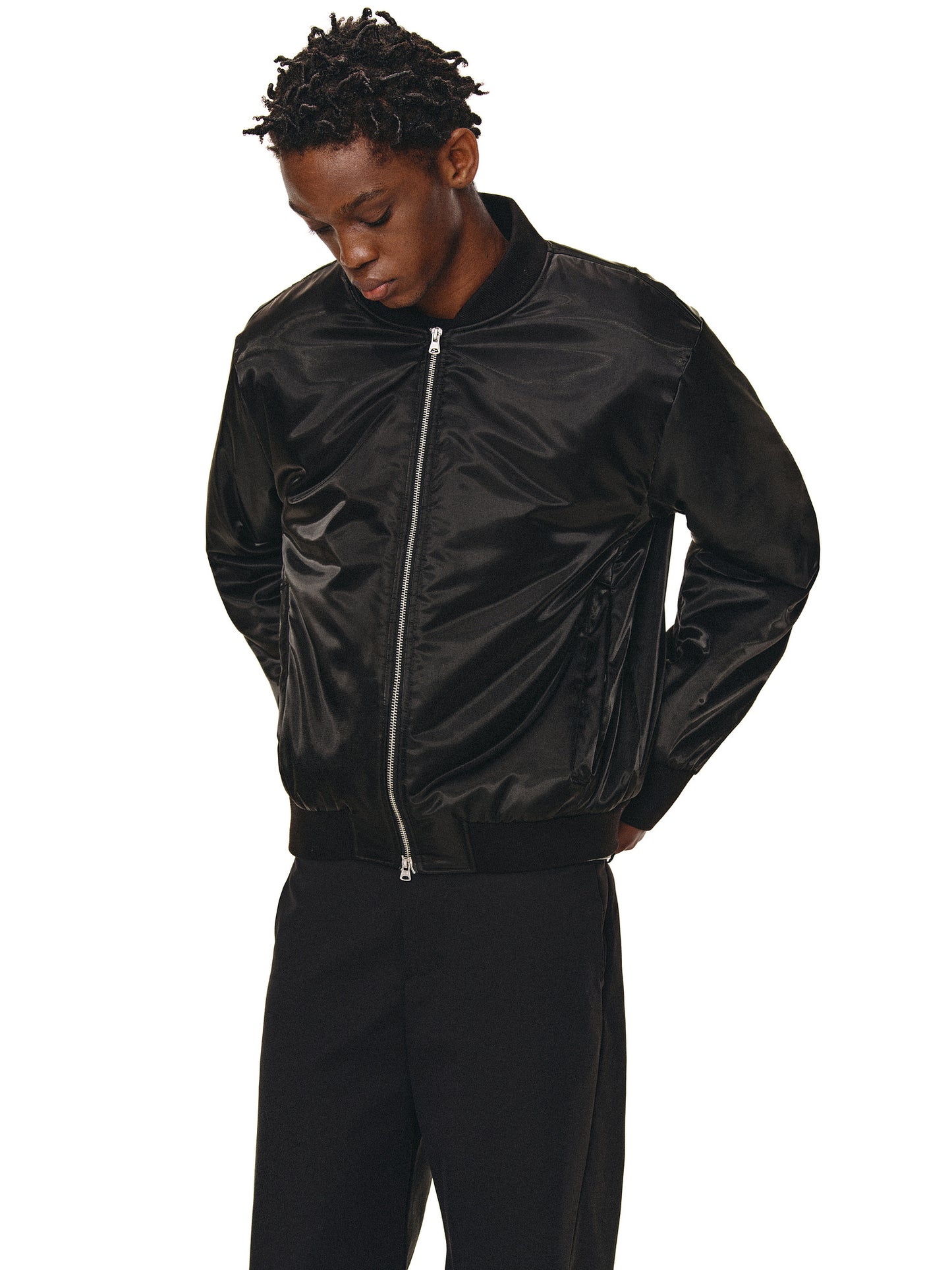 Glossy Bomber Jacket
