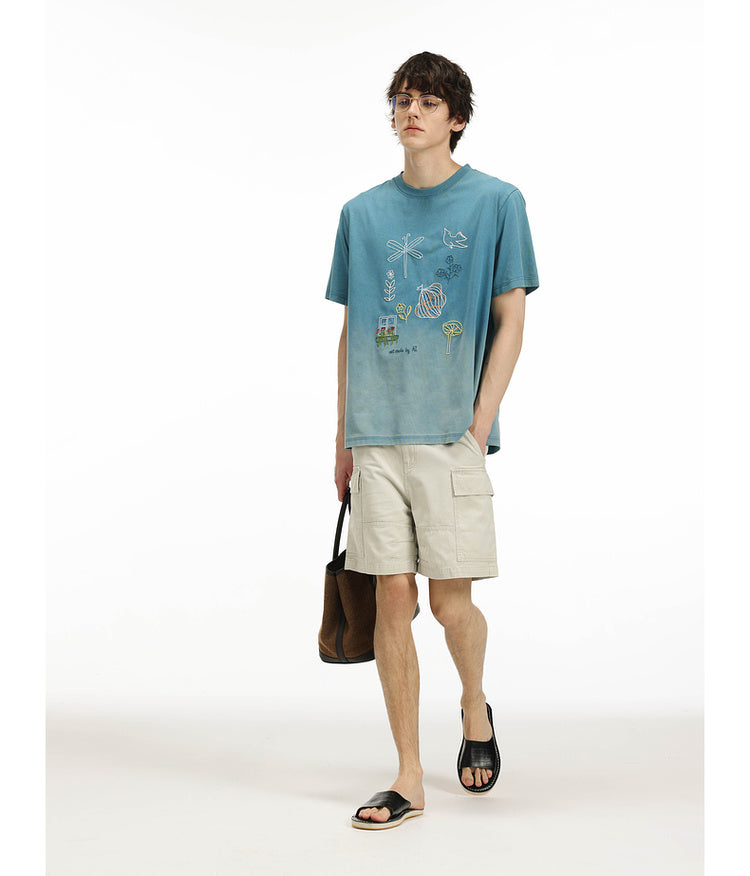 Gradation Washed T-Shirt