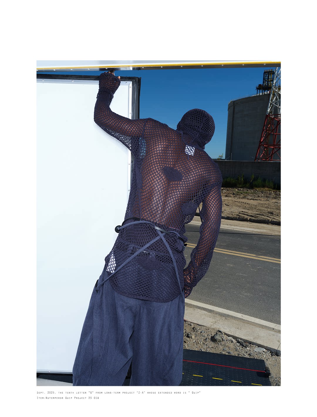 Mesh Graphic Jacquard Knit