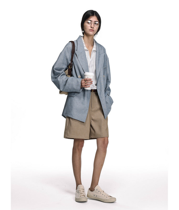 Minimalist Linen Blend Jacket