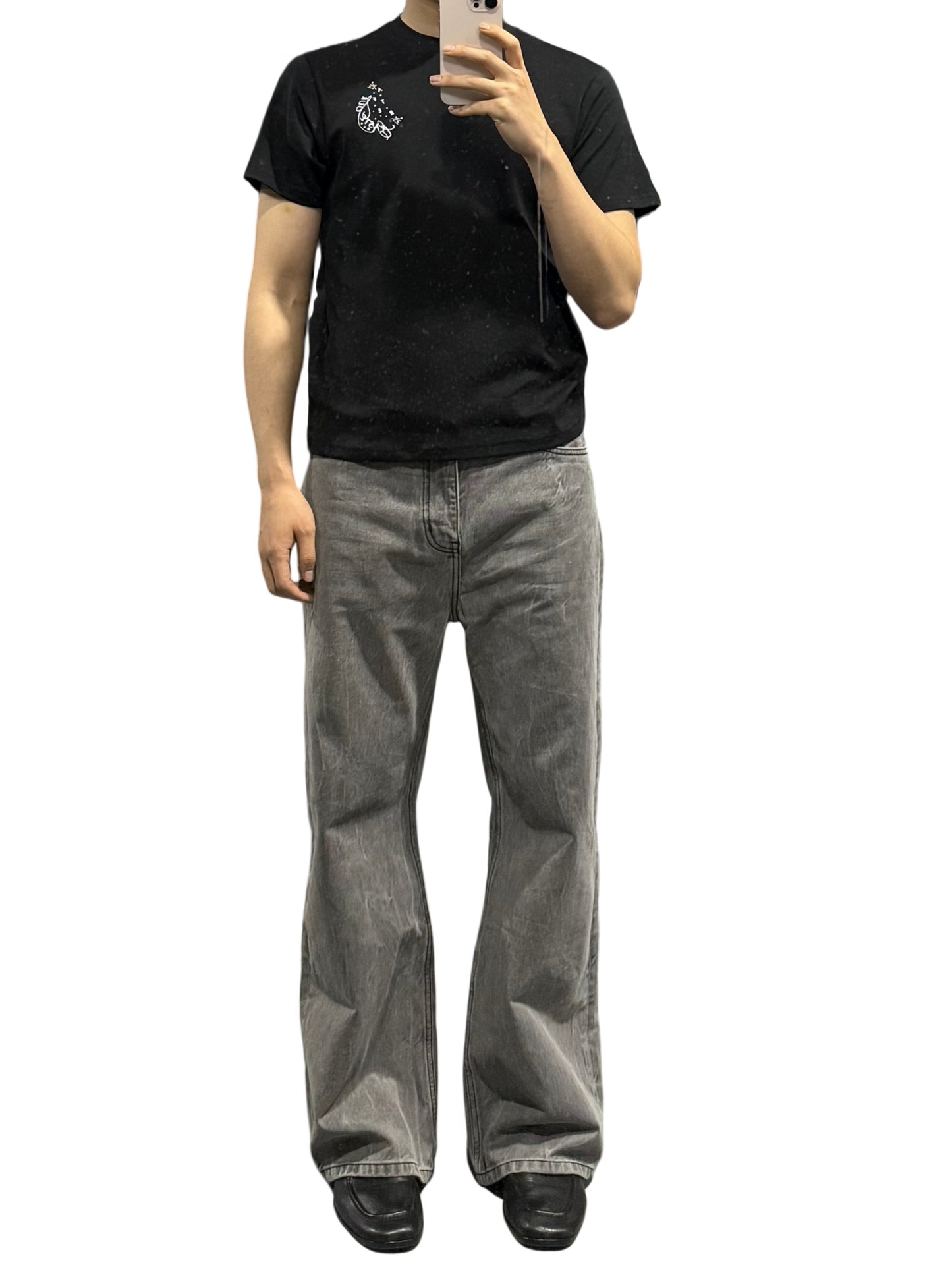 Water-Wave Finish Loose-Fit Jeans