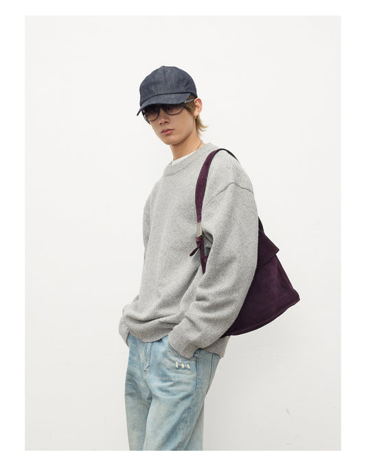 Soft Crew Neck Pullover Sweater