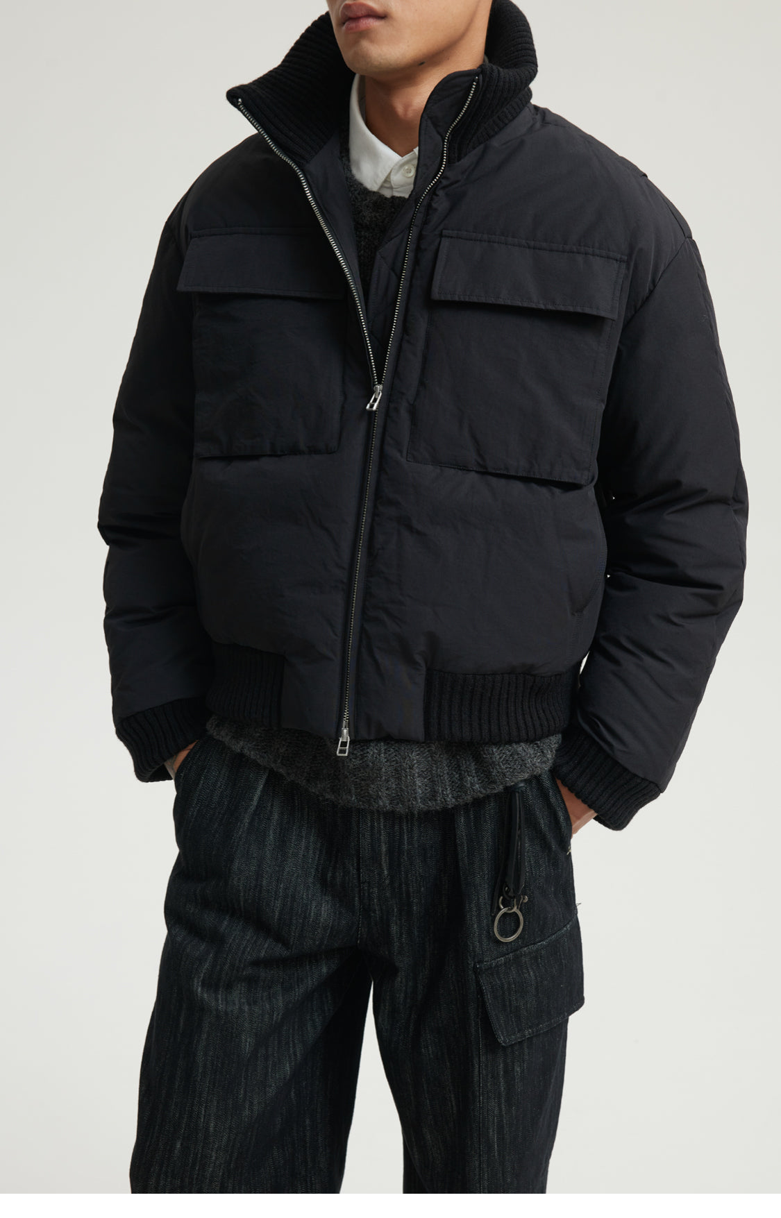 Large Pocket Down Jacket