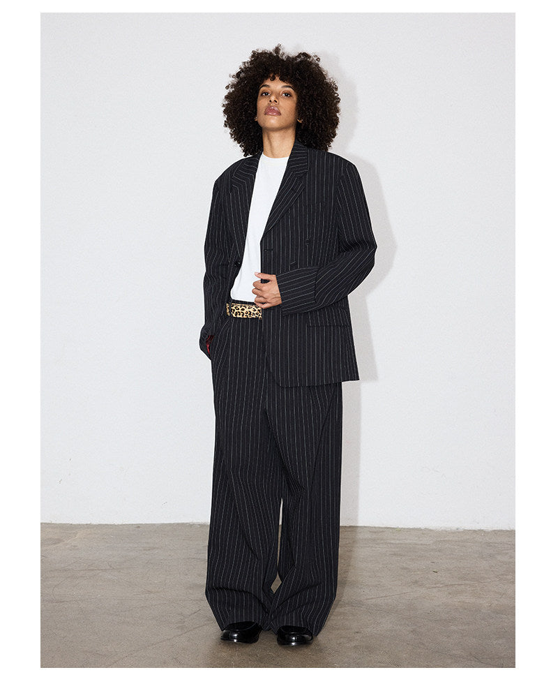 Loose-Fit Padded Shoulder Jacket