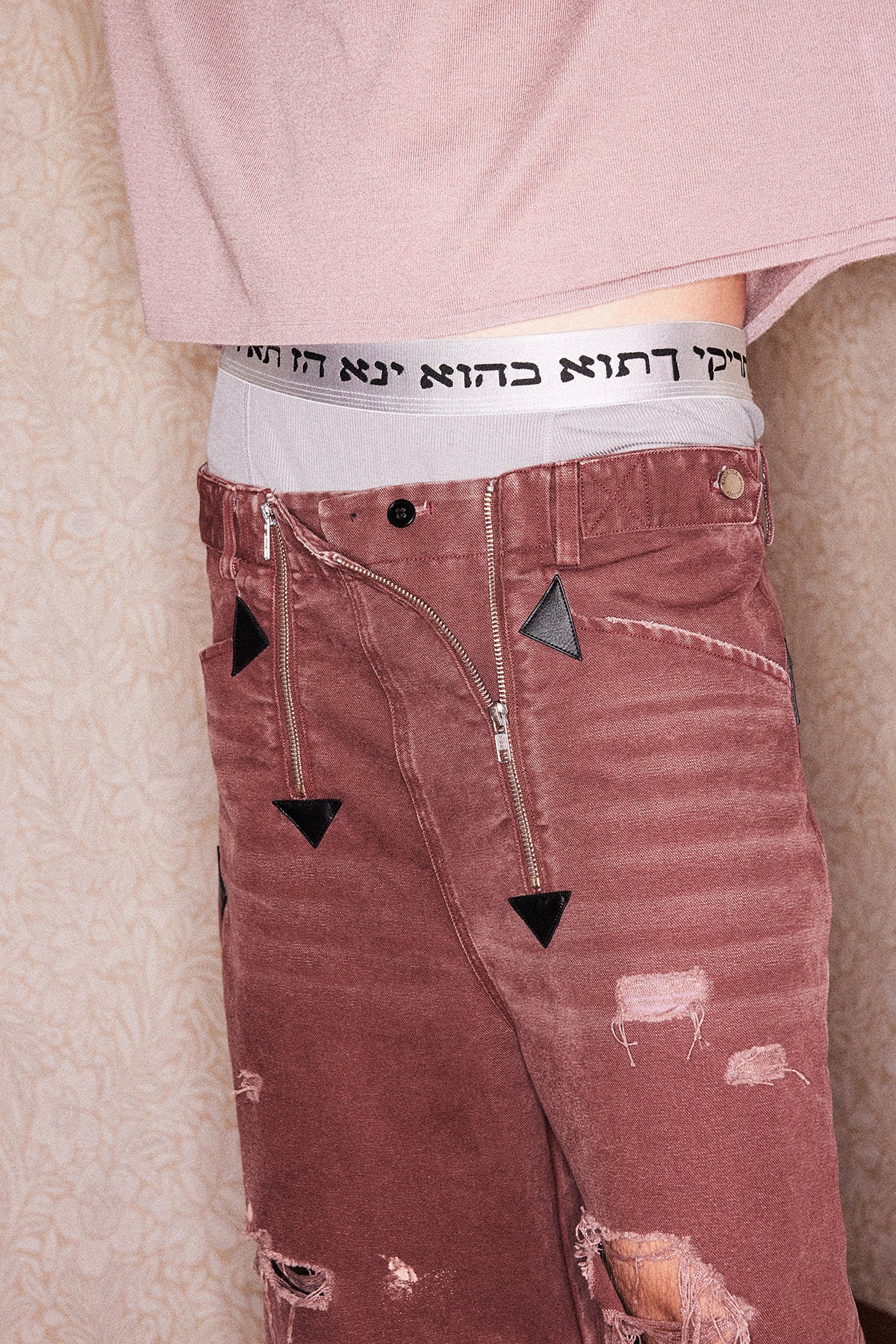 Washed cropped shorts