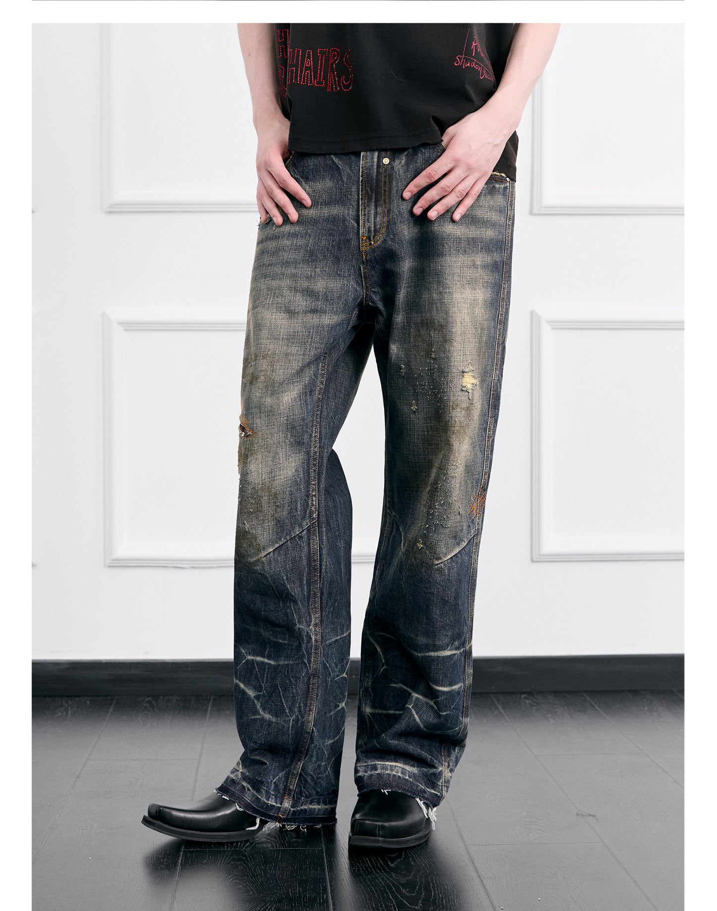 Straight Leg Mid-Rise Jeans