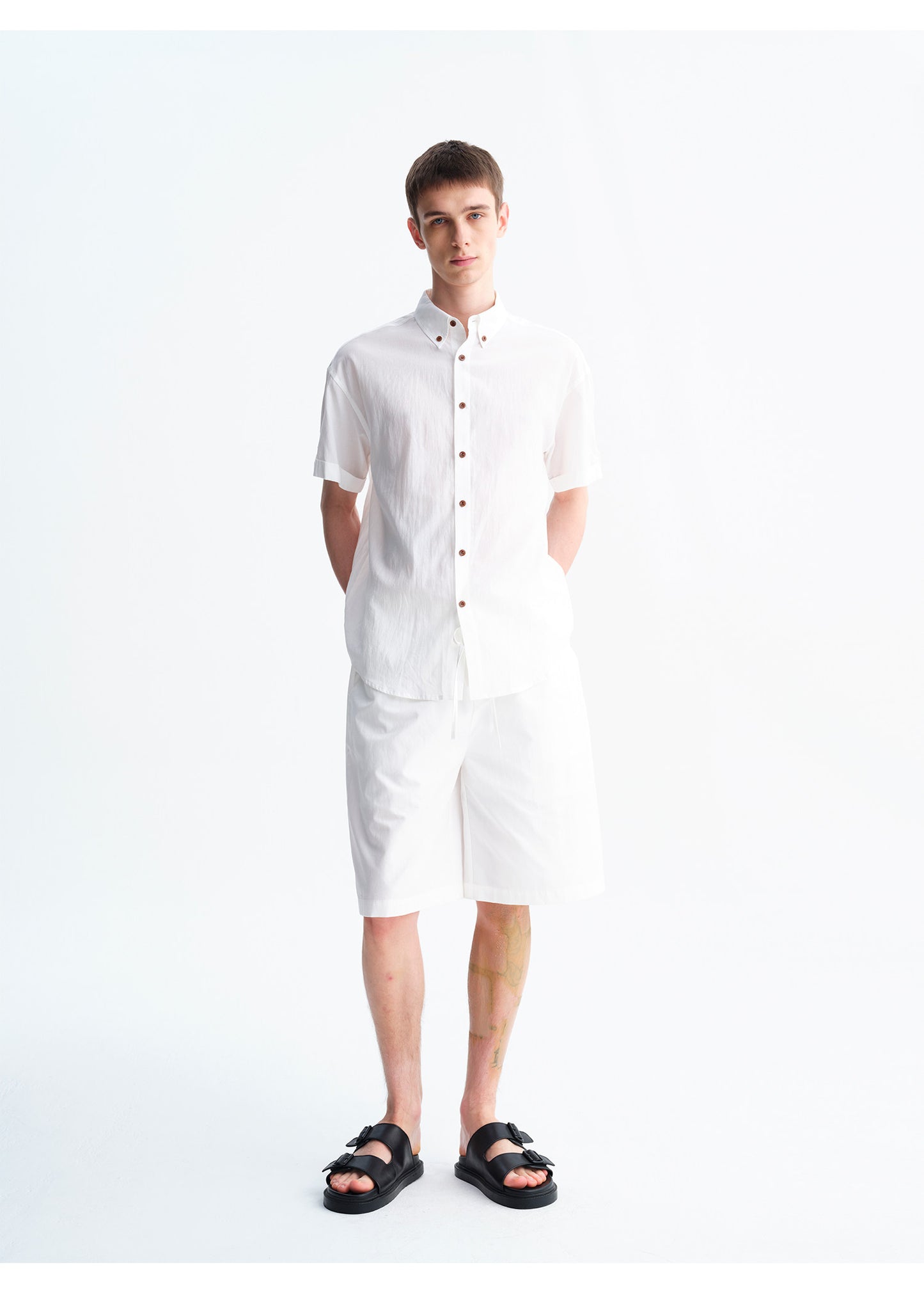 Shirt with Turn-Up Cuffs