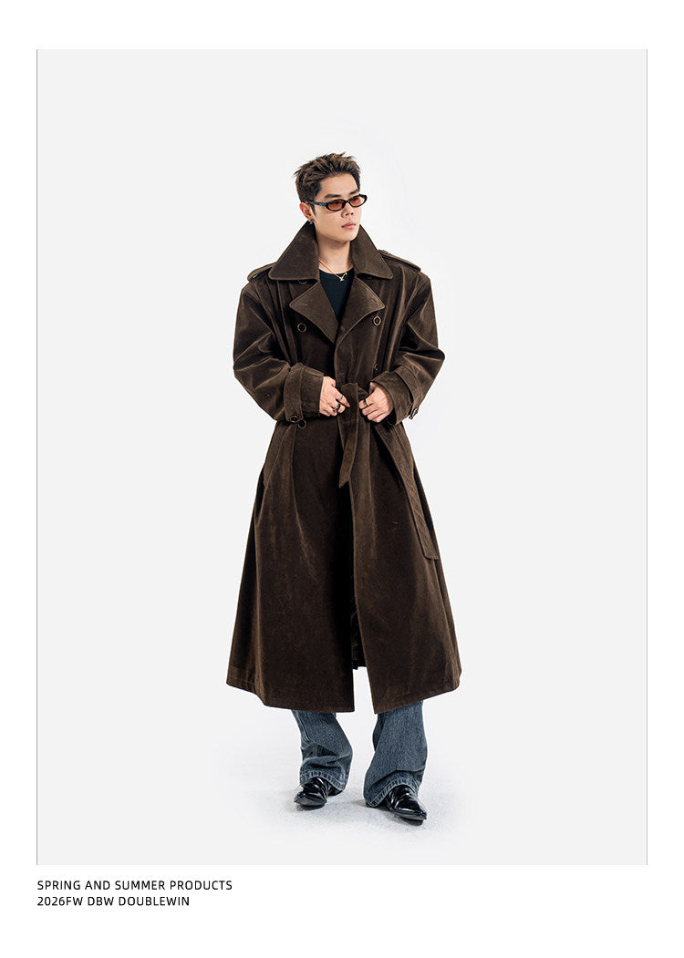 Classic Suede Trench Coat　