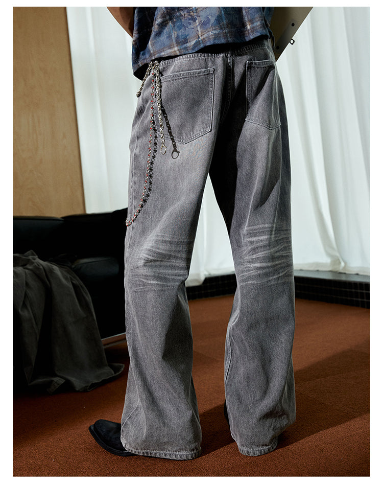 Structure Line Whisker Jeans