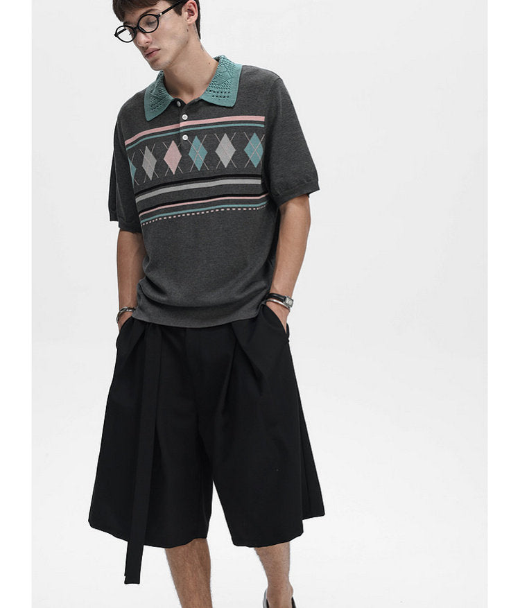 Lightweight knit polo shirt