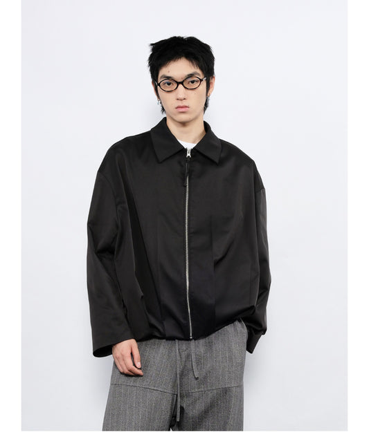 Loose Pleated Silhouette Jacket