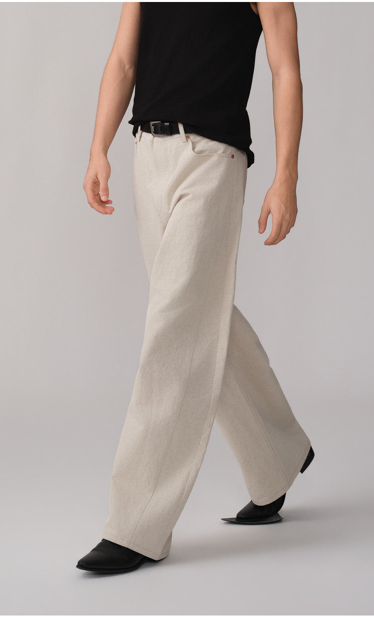 3D Cut Patchwork Silhouette Casual Pants