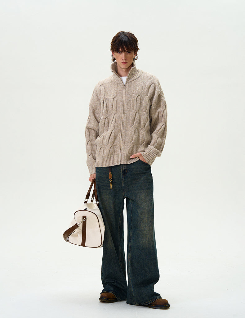 Half turtleneck cardigan