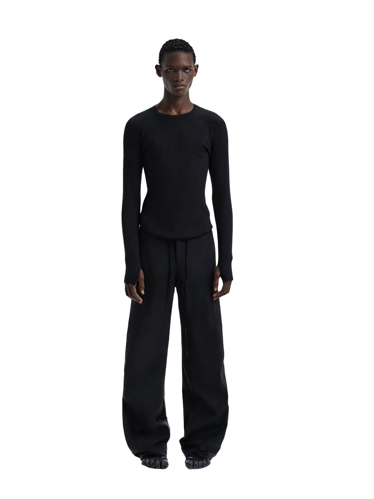 Textured Patchwork Slim-Fit Knit