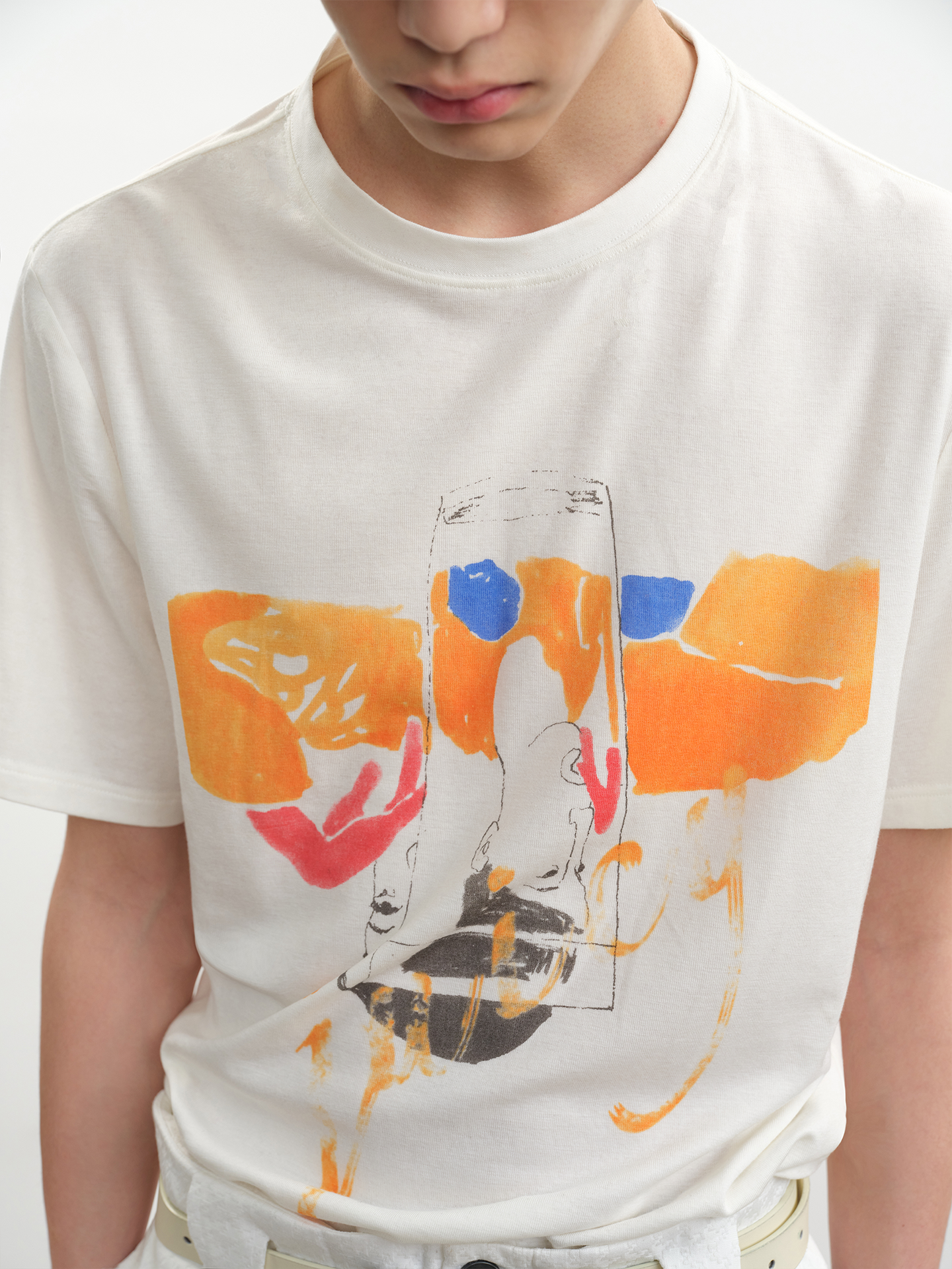 Digital Print Fitted T-Shirt