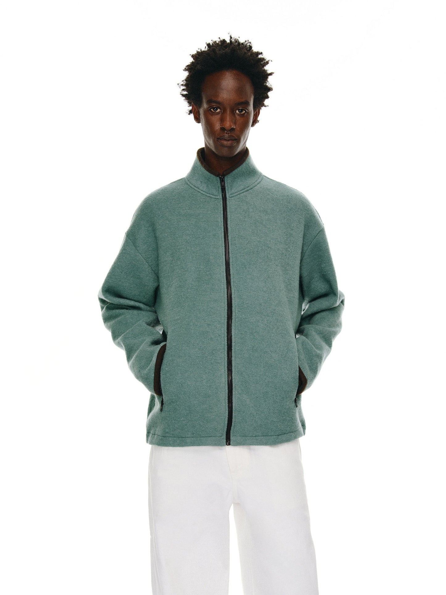 Unisex Wool Zipper Jacket