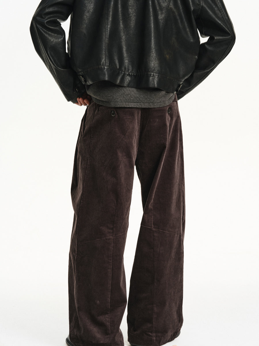 Double-Pleated Casual Pants