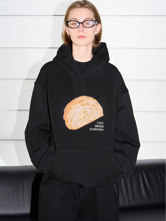 Printed Silhouette Hooded Sweatshirt