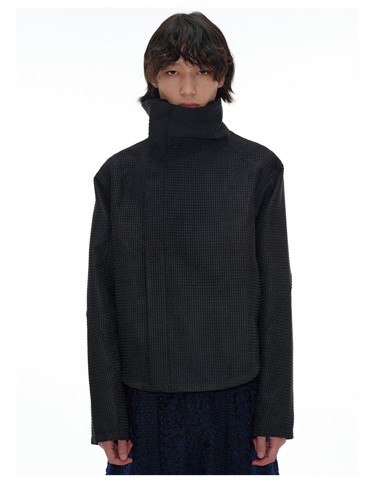 Diagonal Zipper Twist Jacket