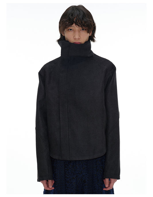 Diagonal Zipper Twist Jacket