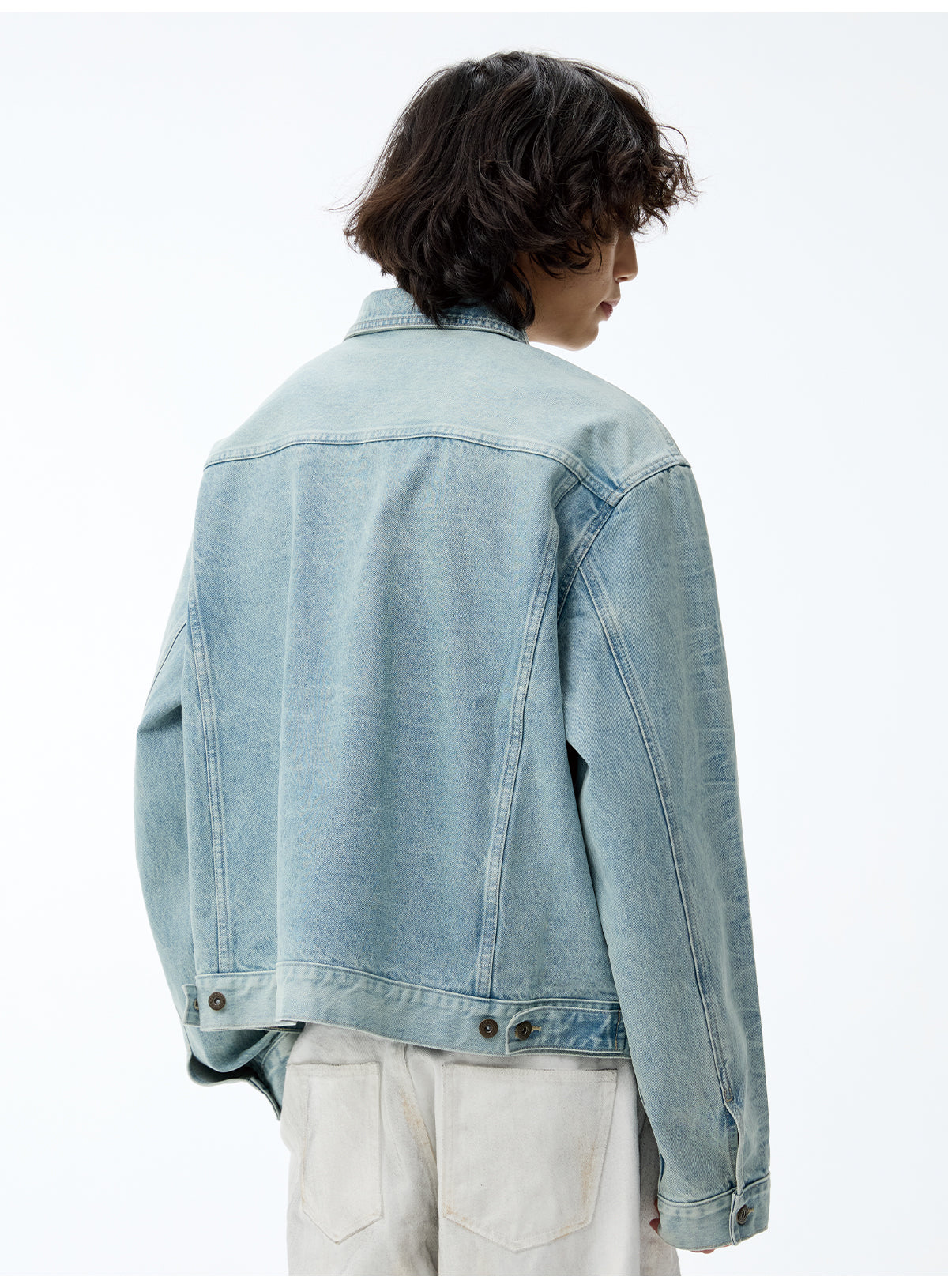Wash-processed denim jacket