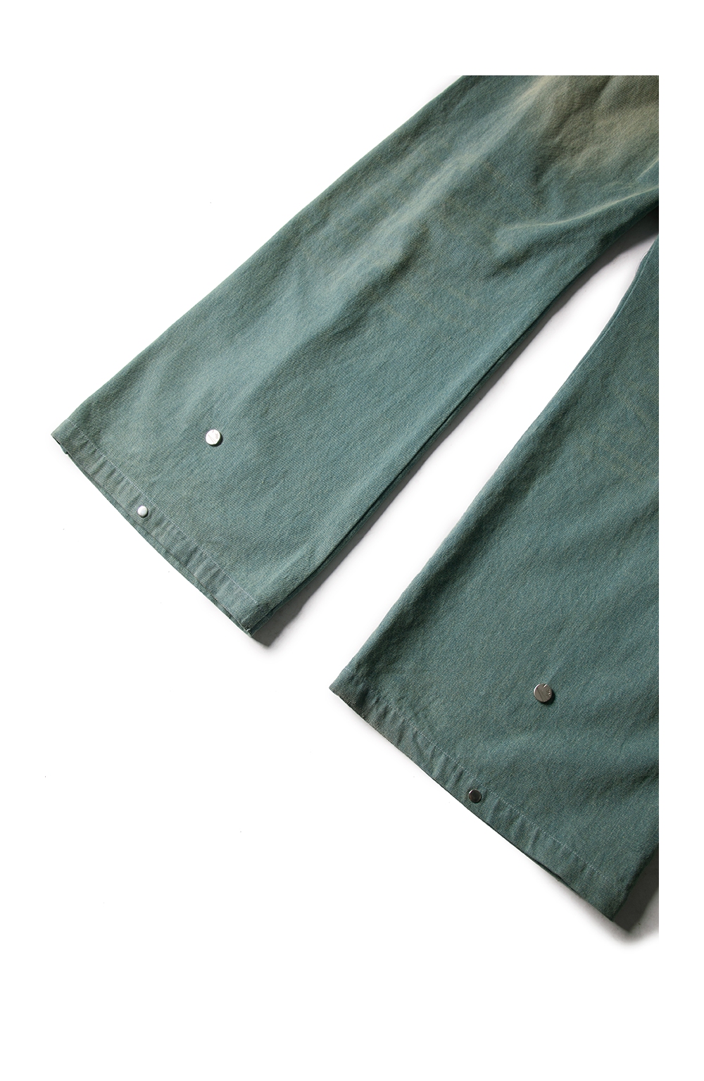 Leg Pleats Washed Jeans