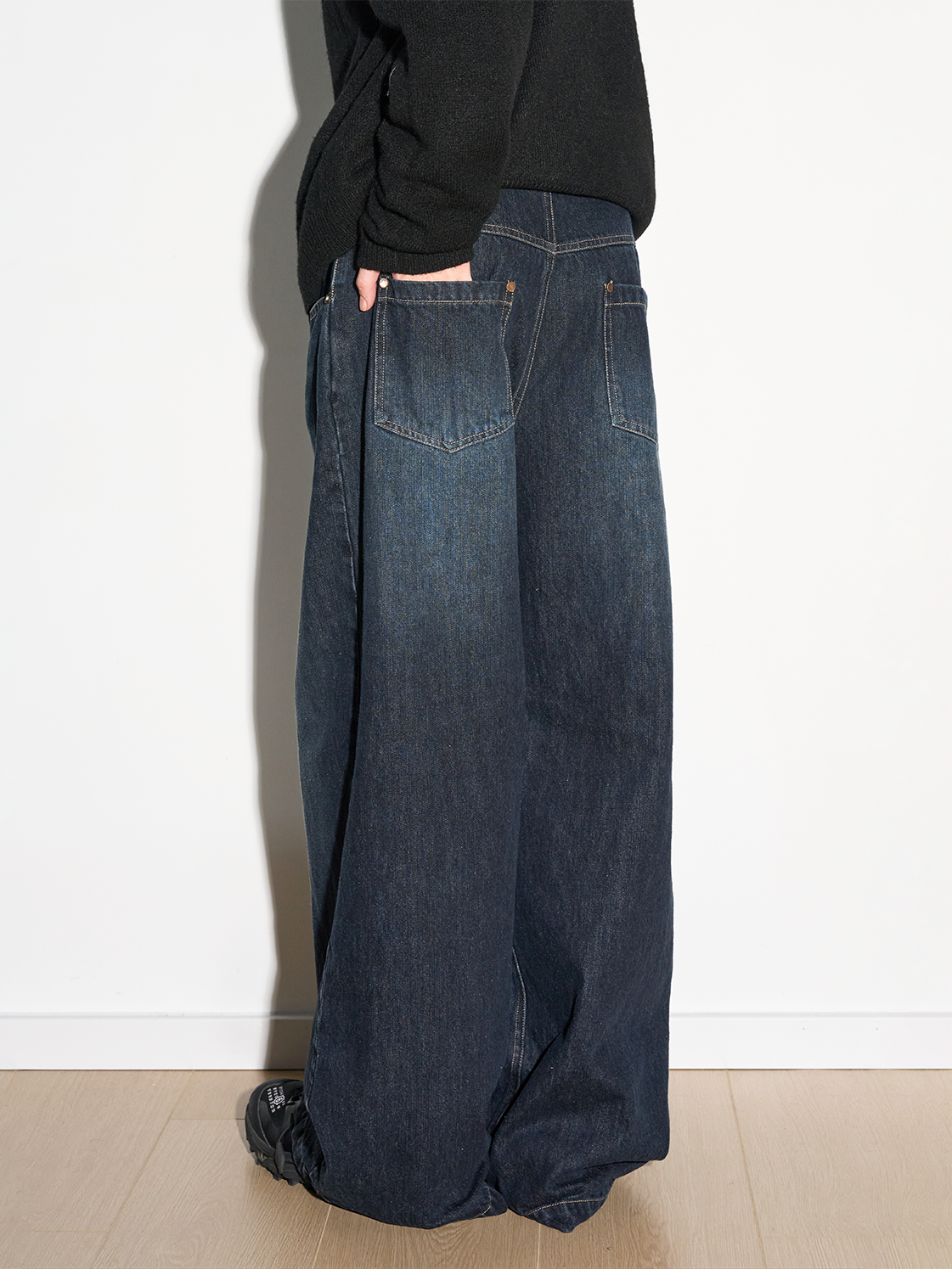 Unisex straight denim pants