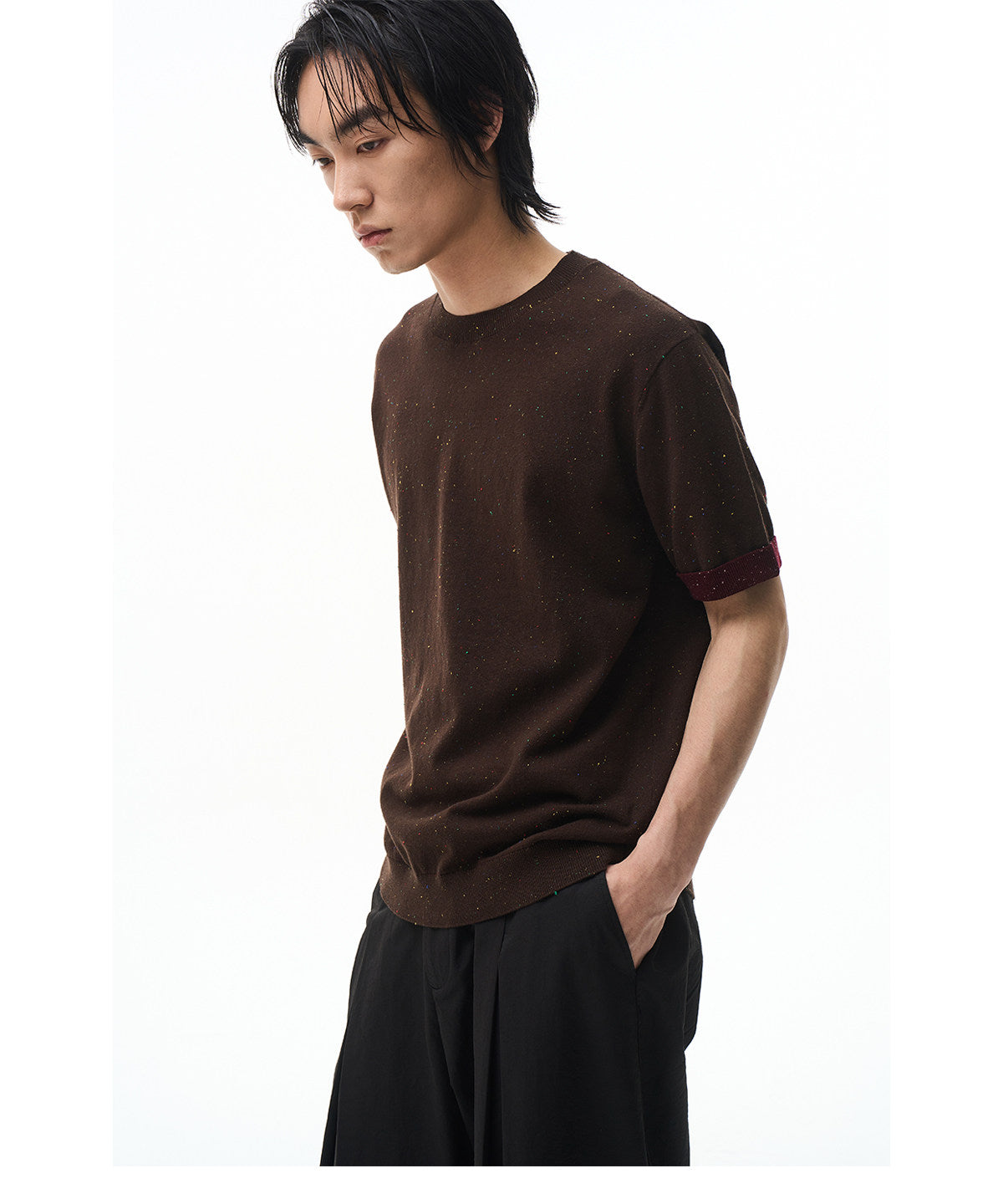 Color-Point Knit Shirt