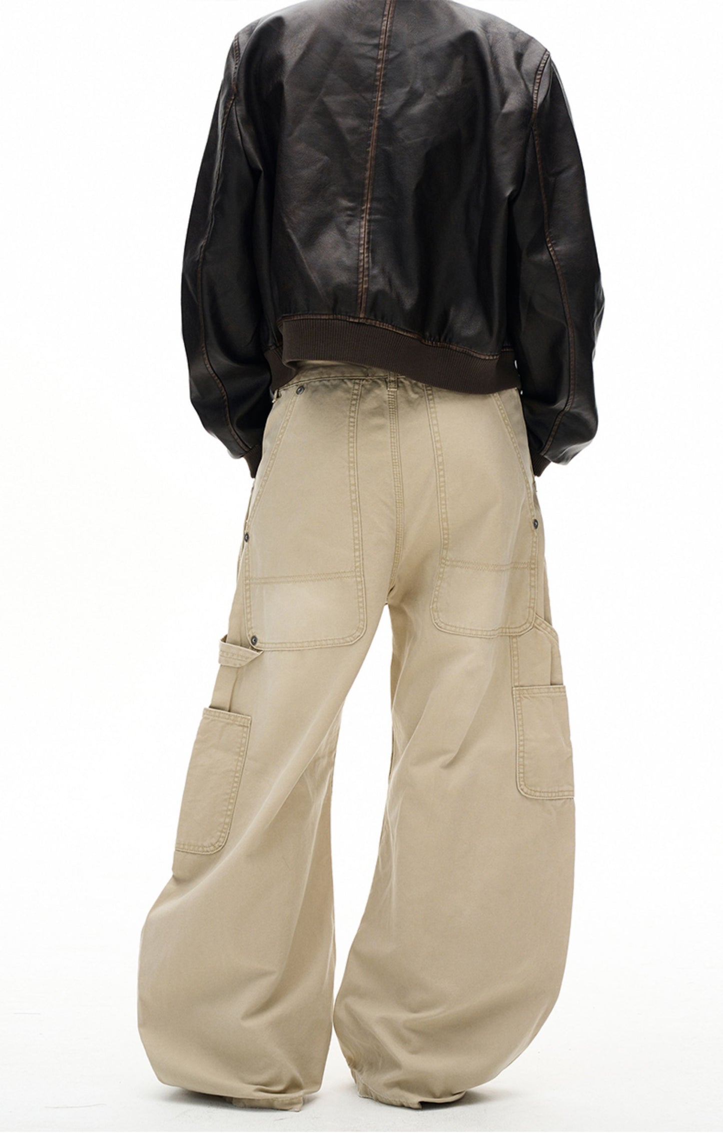 Loose Silhouette Distressed Casual Pants