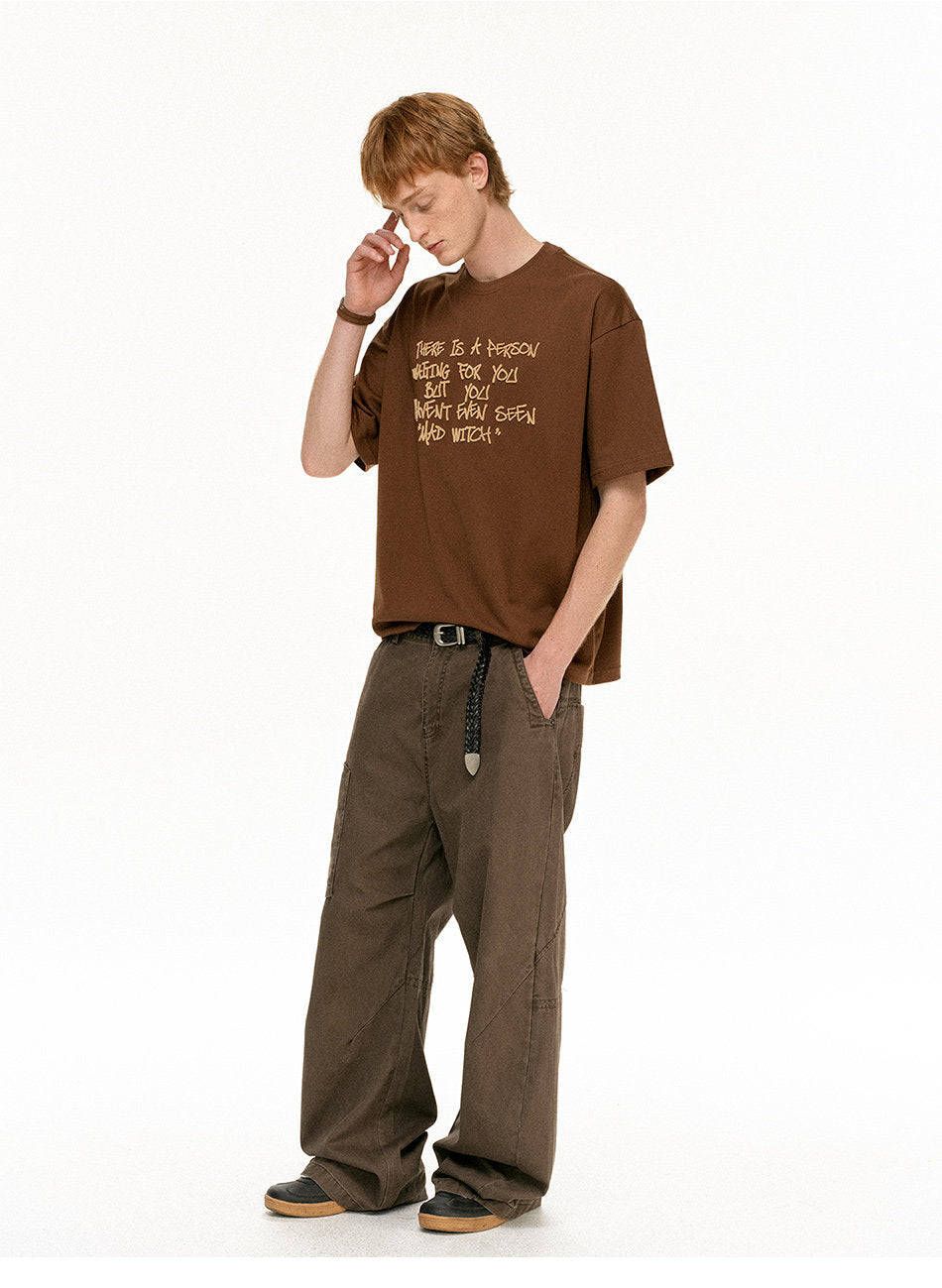 Unisex Casual Embroidered T-Shirt