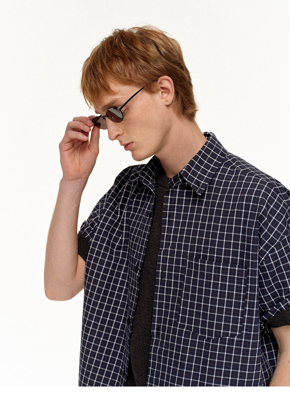 Oversized Retro Check Shirt