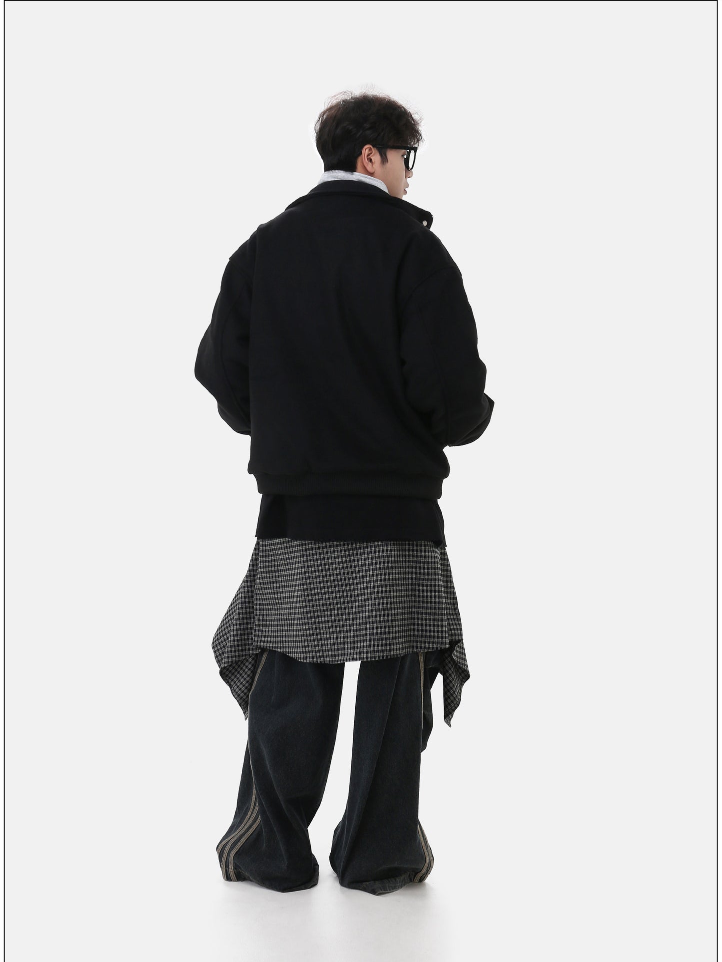 Faux Two-Piece Stitch Jacket