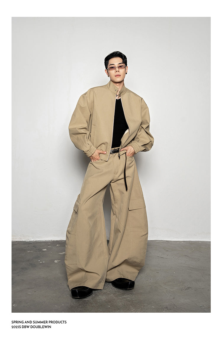 Wide Stand Collar Jacket